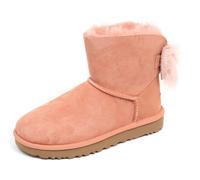 F7654 stivale donna pink UGG W FLUFF BOW MINI fiocco bow boot shoe woman