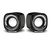 F88DS - Altoparlante USB da 6 W, con jack da 3,5 mm, mini speaker per computer e computer portatili, audio dinamico USB, colore: Nero