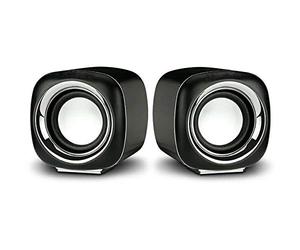 F88DS - Altoparlante USB da 6 W, con jack da 3,5 mm, mini speaker per computer e computer portatili, audio dinamico USB, colore: Nero