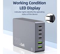 F8A Ricarica Stazione 6 porte USB Caricabatterie rapido PD100W Ricarica Supporto