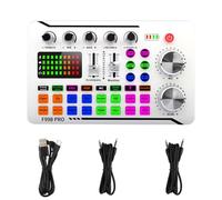 F998 Pro Live Sound Card BT5.3 Mixer audio con 16 effetti sonori speciali e regolazione del tono a 12 livelli per telefoni e computer