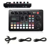 F998 Professional Mixer Live Streaming Podcast Equipment Riduzione del rumore con un clic Trasmissione simultanea su più piattaforme Ricche funzioni di miscelazione Ampia compatibilità per registrazio