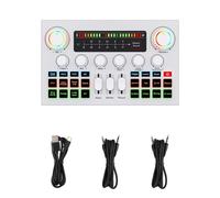 F999 Ultra Sound Card Bluetooth Touch Screen Mixer K Song Registrazione Accompagnamento Scheda Audio Live Bianca