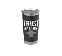 FA-18 Military Jet Fidati della Spinta Distressed Design Bicchiere termico in acciaio inox doppia parete