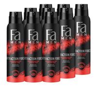Fa Deodorante da uomo e spray per il corpo (9 x 150 ml), profumo seducente, senza alluminio per una protezione fino a 48 ore, non lascia residui