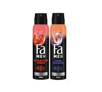 Fa Deodorante per uomo, spray Attraction Force, 1 deodorante da 150 ml e spray per il corpo, Dark Passion, con profumo sensuale e fresco, 1 x 150 ml