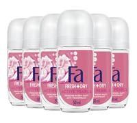 FA Deodorante Roll-On Active Pearls (6 x 50 ml), con il fresco profumo della rosa, fino a 48 ore di protezione anti-traspirazione, tecnologia a capsule profumate, blocca i batteri, formula vegana