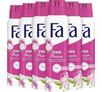 FA Deodorante spray 150 ml Pink Passion, confezione da 6 scorte annuali, 6 x 150 ml