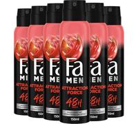FA Deodorante da uomo & spray Attraction Force, confezione da 6 (6 x 150 ml)