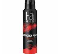 FA Deodorante spray da 150 ml Men Attraction Force, confezione da 6 scorte annuali, 6 x 150 ml