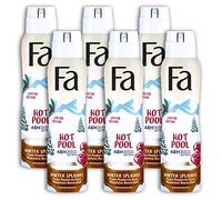 Fa Deodorante Spray Hot Pool Deodorante Winterlicher Beerenduft Inverno Splashes 6 x 150 ML