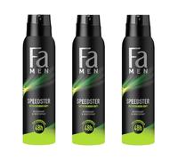FA Deodorante spray Men Speedster con taurina (3 x 150 ml) attiva il tuo corpo, mente e sensi con il rinfrescante profumo di agrumi e citronella