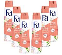 FA Divine Moments Deodorante Spray, 0% Sali di alluminio anti macchie, 6 PACCO (6X150ML)