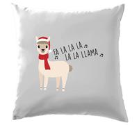 Fa La La La La Llama - Cuscino - Natale Xmas Festivo Llamas Santa Zoo