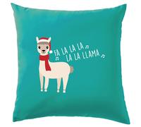 Fa La La La La Llama - Cuscino - Natale Xmas Festivo Llamas Santa Zoo