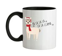 Fa La La La La Llama - Tazza In Ceramica - Natale Xmas Festivi Llamas Santa Zoo