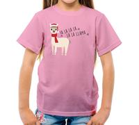 Fa la La Lama - T-Shirt - Natale Festive Llamas Babbo Natale Dello Zoo