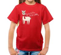 Fa la La Lama - T-Shirt - Natale Festive Llamas Babbo Natale Dello Zoo