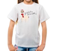 Fa la La Lama - T-Shirt - Natale Festive Llamas Babbo Natale Dello Zoo