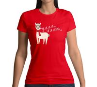 Fa la La Lama - T-Shirt - Natale Festive Llamas Babbo Natale Zoo