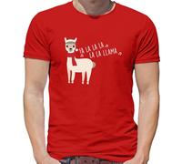 Fa la La Lama - T-Shirt - Natale Festive Llamas Babbo Natale Zoo Di