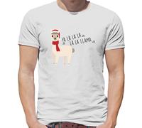 Fa la La Lama - T-Shirt - Natale Festive Llamas Babbo Natale Zoo Di