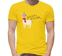 Fa la La Lama - T-Shirt - Natale Festive Llamas Babbo Natale Zoo Di