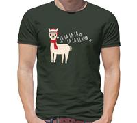 Fa la La Lama - T-Shirt - Natale Festive Llamas Babbo Natale Zoo Di