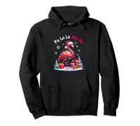 Fa La Lala Mingo Flamingo Rosa Natale Tropical Cheer Felpa con Cappuccio