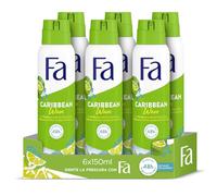 Fa Limoni dei Caraibi Deodorante Spray, 150 ml, confezione da 6, Totale: 900 ml
