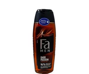 FA MEN 2 in 1 - Gel doccia Dark Passion, con legno di sandalo e profumo sensuale, confezione da 6 (6 x 250 ml)