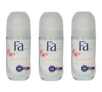 Fa Sensitive Invisible Anti Perspirant Roll-On - White Musk, 50 ml - Up to 48h Gentle Protection, Confezione da 3