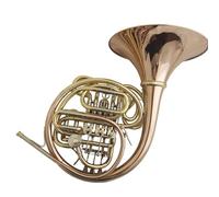 Fa/Sib Doppio Corno Francese Ottone Rosa Strumenti Musicali 4 Valvole Divise con Bocchino Custodia