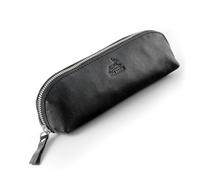 Fa.Volmer Astuccio in pelle - Astuccio portapenne per ufficio, università, scuola e studio - Astuccio portapenne, astuccio portapenne, borsa degli attrezzi, Nero , Vintage