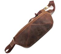 Fa.Volmer ® Leggera borsa a tracolla crossbody da donna in vera pelle - capiente e robusta borsa a tracolla, borsa da petto in look nobile | marrone antico