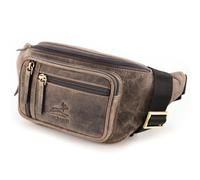 Fa.Volmer ® Marsupio/Borsa da cintura/Borsa a vita in vera pelle per donne e uomini | Disponibile in nero e marrone | Diversi modelli, L