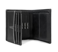 Fa.Volmer Portafoglio in vera pelle | protezione RFID | 9 scomparti per carte di credito + portamonete | con confezione regalo | Modello: CityWalker, Nero , m, Classico