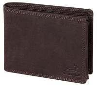 Fa.Volmer VO11 - Portafoglio da uomo in pelle con doppia cucitura extra stabile, 9 scomparti per carte di credito, formato orizzontale, 04 Hunter Grigio, m, Classico
