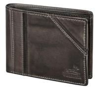 Fa.Volmer® #VO19 - Portafoglio da uomo in vera pelle, formato orizzontale, colore marrone/nero, con protezione RFID, grigio, Trifold Standard, Trifold