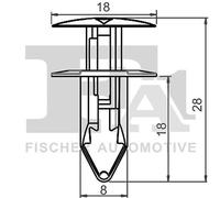 FA1 12-20004.10 Clip, Striscia Protettiva Per DACIA, NISSAN, OPEL, SMART