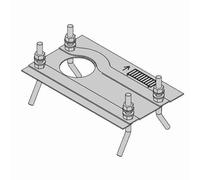 FAAC 63001325 - Piastra e Zanche Per Motore C720 C721 Cyclo Rapid Ricambio