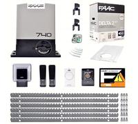 FAAC DELTA 2 740 KIT 6 METRI CREMAGLIERA METALLO AUTOMAZIONE CANCELLO SCORREVOLE