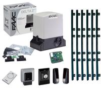 FAAC KIT DELTA 2 740 CANCELLO SCORREVOLE PORTATA 500KG 220V + 6MT CREMAGLIERA