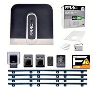FAAC RAPID C720 Kit Automazione Cancello Scorrevole Elettromeccanico 24V - Veloce 400KG con 4 Metri Cremagliera Nylon