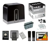 Faac Rapid Kit, Automazione Elettromeccanica 24V Cancelli Scorrevoli, Peso Max Anta 400 Kg, Motoriduttore C720-C721 1059995