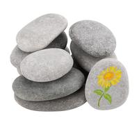 FAAING 10 Pezzi Ciottoli Pietre per Pittura, Sassi da Dipingere, Pietre Piatte per La Pittura, Pietre Decorative, per Decorative per Acquario e Giardino, 8 - 10 cm