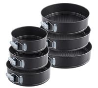 FAAING Set di 6 Stampo Tortiera apribile, fondo 18/20/22/24/26/28 cm, rotonda con cerniera, antiaderente con fondo di sollevamento