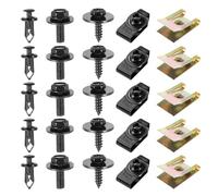 Faankiton 10 Pezzi Viti e Bulloni per Auto, Dadi a U per Auto, Set di Clip di Fissaggio per Auto, Auto Viti Carene Bulloni di Fissaggio, Viti per Carrozzeria, Bulloni di Fissaggio per Paraurti Auto