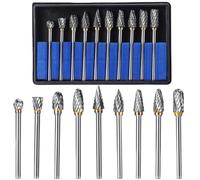 Faankiton 10PZ Frese Rotanti in Carburo di Tungsteno, Frese Rotanti in Metallo, Frese in Carburo di Tungsteno, Frese in Metallo Duro, Set di Lime Fresa a Doppia Taglio Fresa Rotativa con Gambo da 3mm
