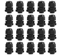 Faankiton 20 Pezzi Pressacavi Regolabili PG7, Connettori Pressacavi Impermeabili, Pressacavo Impermeabile Nylon, Pressacavi Elettrici Impermeabili, Passacavo Impermeabile, Nero